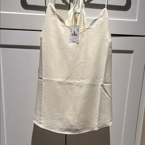 J. Crew Cream Scallop Sleeveless Camisole
